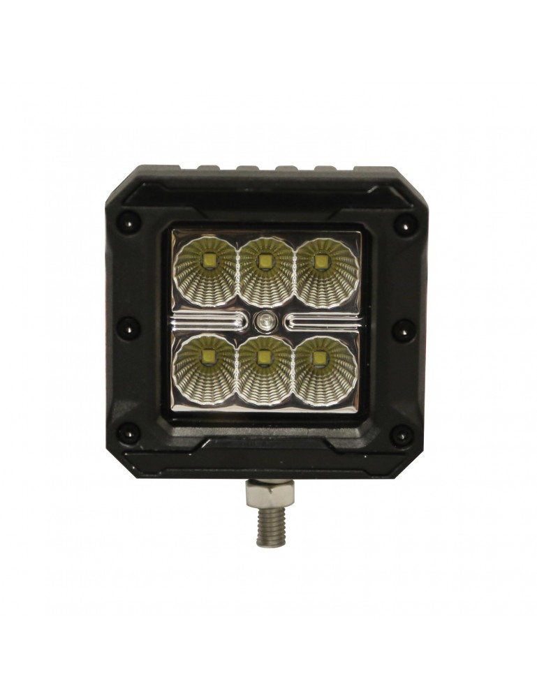 Harnessflex,Ecco EW3006-F LED Flood Worklamp  6 LED 12-24V Square with Black Bezel, , EW3006-F