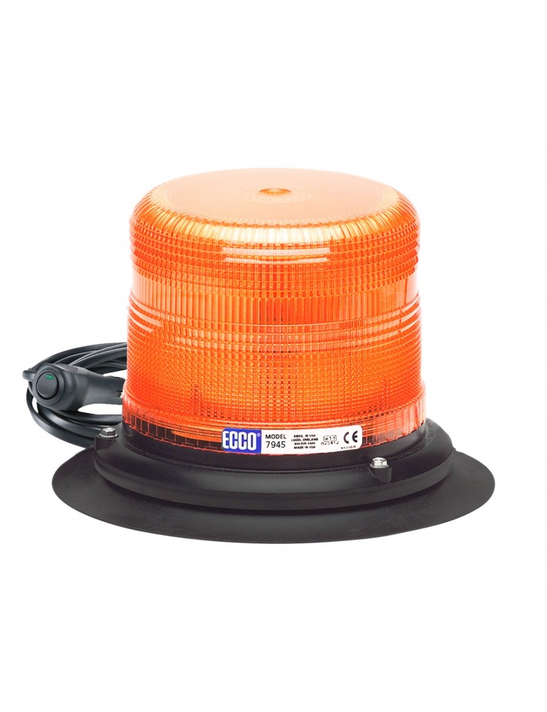 Harnessflex,Ecco 7945A-VM Vacuum/ Magnetic Mount Low Profile Amber LED Beacon Light, Array, 7945A-VM Harnessflex,Ecco 7945A-VM Vacuum/ Magnetic Mount Low Profile Amber LED Beacon Light, Array, 7945A-VM